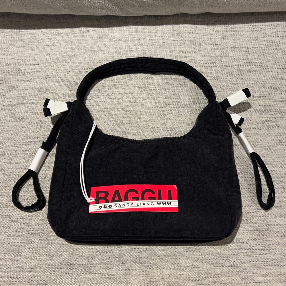 Baggu x Sandy Liang Mini Bow Bag Black NWT - Picture 5 of 5
